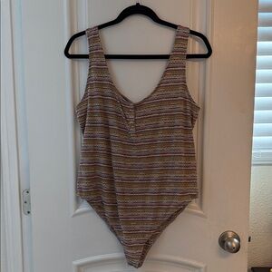 🌸Spring Sale🌸 Wild Fable Multicolor Striped Bodysuit Size Xl
